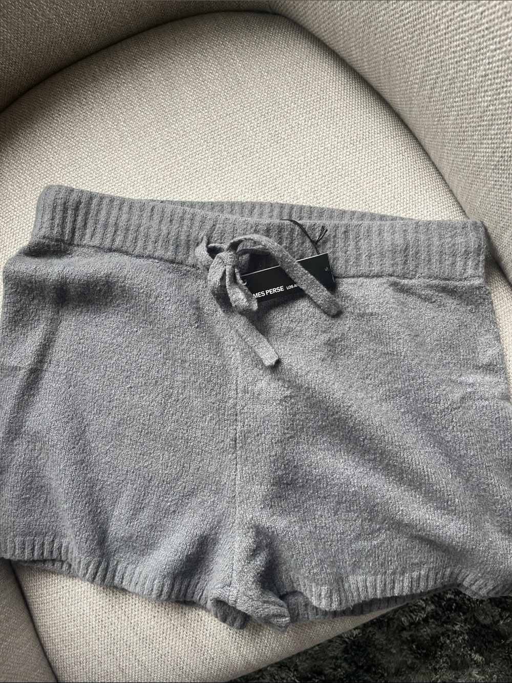 James Perse Heather Gray cotton/poly stretch knit Lounge Shorts NWT size 3